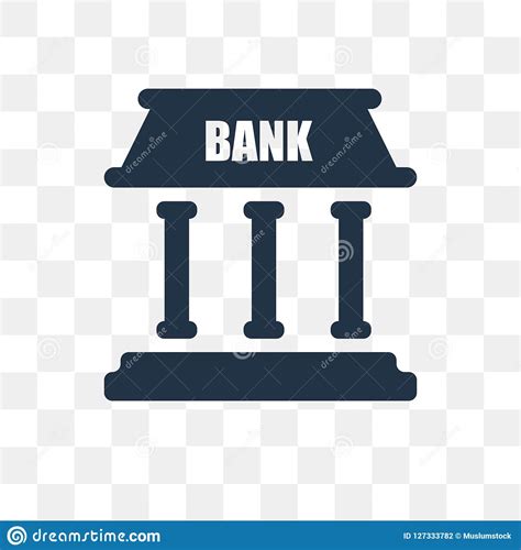 Bank Vector Icon Isolated On Transparent Background Bank Trans Stock