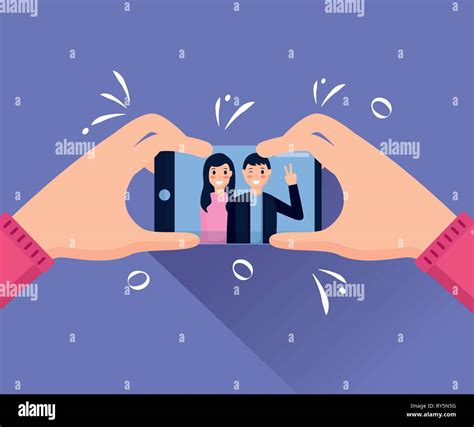 People Taking Selfie Stock Vector Image And Art Alamy