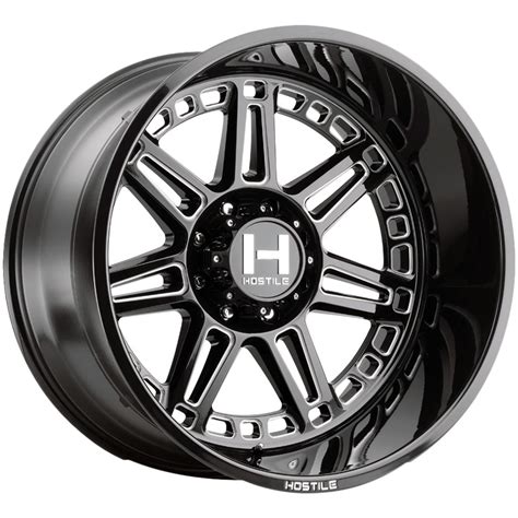 Hostile H124 22x10 8x170 25 Blackmilled H124 2210817045b