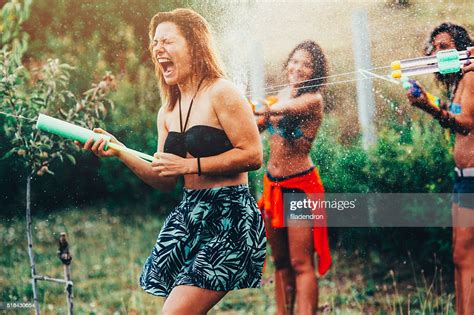 Water Gun Fight High Res Stock Photo Getty Images