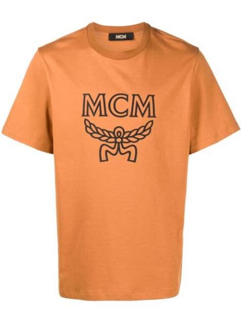 MCM Logo Print T Shirt Farfetch
