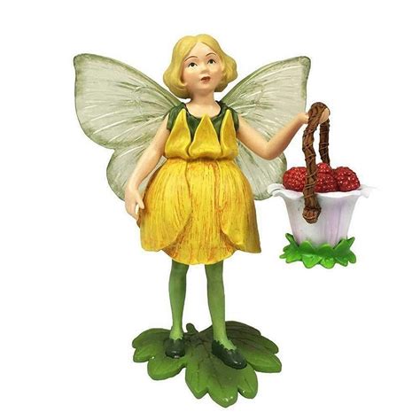 Flower Fairies Secret Garden Ff1002 Buttercup Fairy W Raspberry Basket