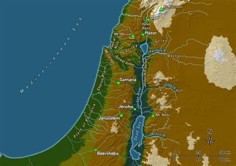 Palestine Regions Map Bible Odyssey