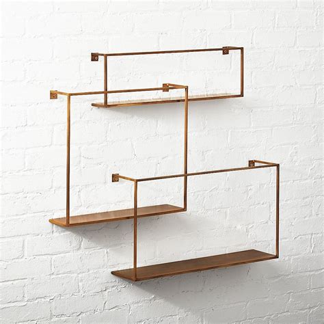 These black shelf brackets not only decorate your home with a modern style but also great for adding extra storage space for even the smallest rooms. Antiqued Brass Floating Shelves Set of 3 + Reviews | CB2 ...