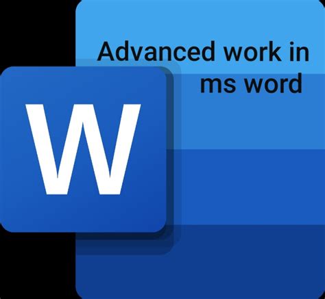 Advance Work In Ms Word Ms Word में एडवांस कार्य