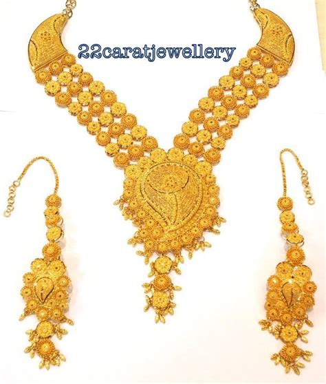 22 Carat Gold Bridal Heavy Necklace Sets From Manubhai Jewellers Jewellery Designs