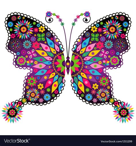 Vivid colorful butterfly Royalty Free Vector Image