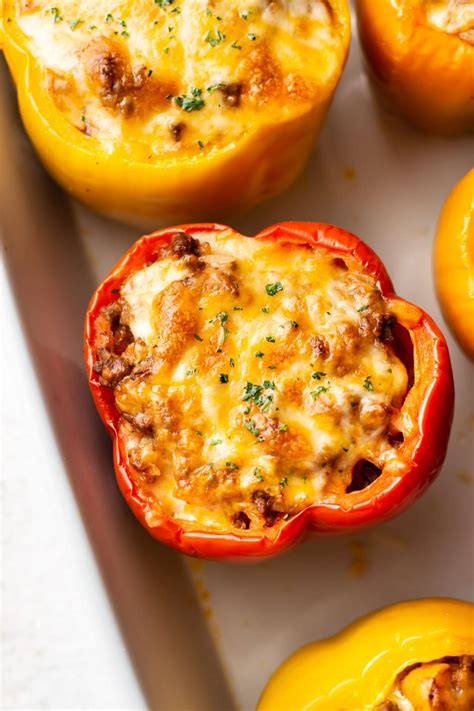 ground beef stuffed peppers salt and lavender