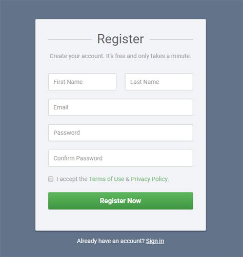 Bootstrap Sign Up Form Examples Live Demos And Codes Tutorial Republic