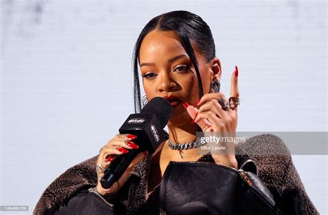Rihanna Speaks During The Super Bowl Lvii Pregame And Apple Music News
