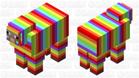 Rainbow Sheep Minecraft Mob Skin