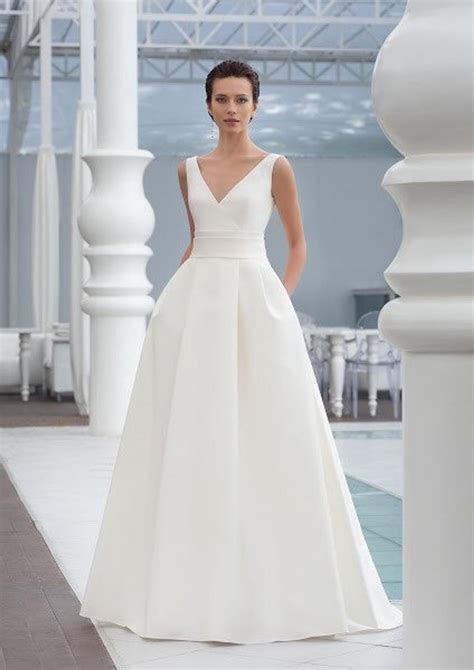 Modern Wedding Dress Simplee Satin Crepe Modern Wedding Dress Elegant Ivory Blush White Simple