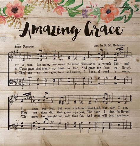 Amazing grace, free easy hymn with lyrics for piano to download and print. Pin by DIY Homedecor on Home Decor Accents | Grace music, Hymn sheet music, Amazing grace lyrics
