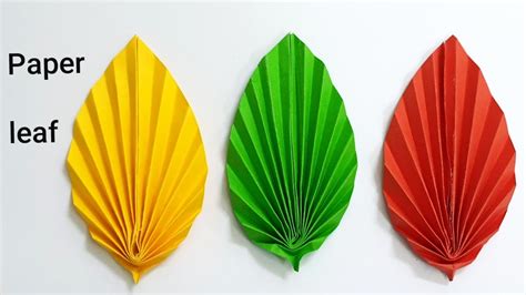 How To Make Beautiful Paper Leaf Easy Paper Diy Crafts Youtube