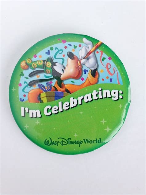 Walt Disney World Im Celebrating 3 Pin Button Party Birthday