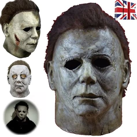 Michael Myers Mask Halloween Latex Full Head One Size Fancy Dress New £