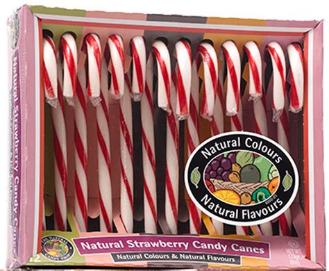 Strawberry Candy Canes Pack Of 12 Natural Collection Select