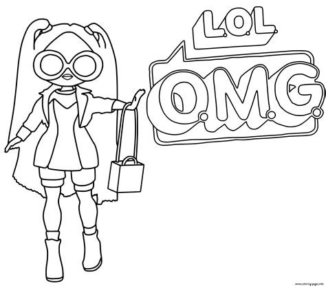 Lol Omg Logo Alt Grrrl Girl Coloring Page Printable