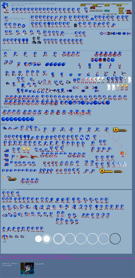 Sonic Before The Sequel Ats Sprite Sheet By Mekantheg