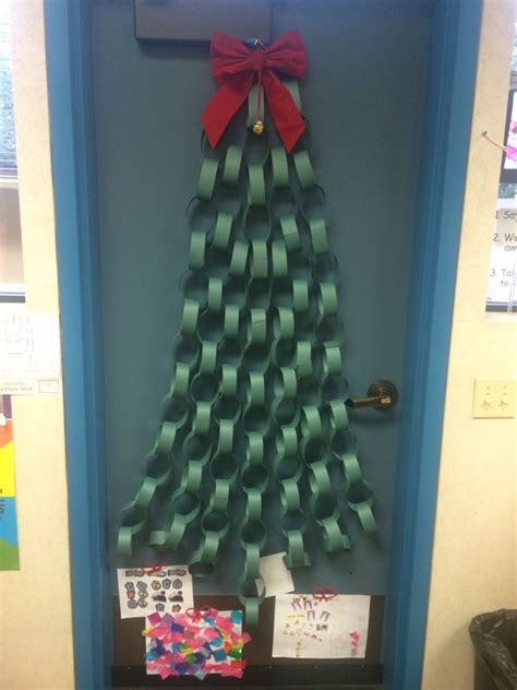 Paper Chain Christmas Tree Door Decoration In My Classroom Had My