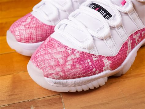 Womens Air Jordan 11 Retro Low Pink Snakeskin Ah7860 106 Renarts