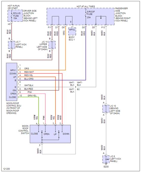 bmw  sunroof wiring diagram