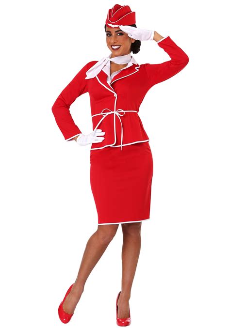 Womens First Class Flight Attendant Costume Ubicaciondepersonascdmx