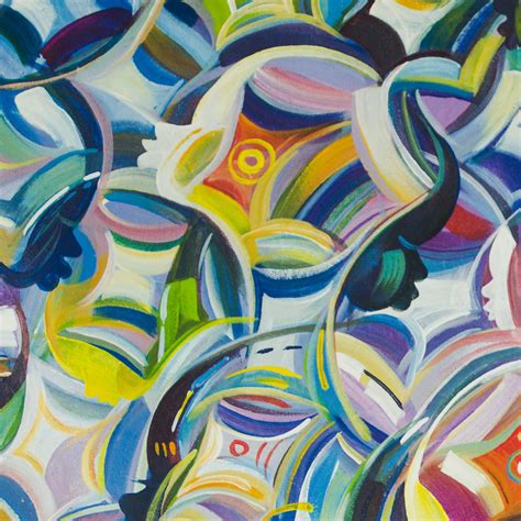 Intricate Colorful Abstract Painting From Ghana Twists And Turns Of