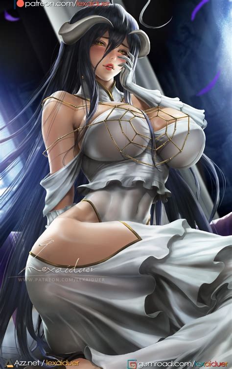 Rule 34 1girls Albedo Overlord Bare Shoulders Big Breasts Black