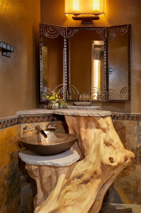 When you have a tiny space to work with, especially in a bathroom where so many elements are required, it means you in small bathrooms, you can maximise floor space by opting for a shower instead of a tub. 25 Rustic Bathroom Design Ideas - Decoration Love