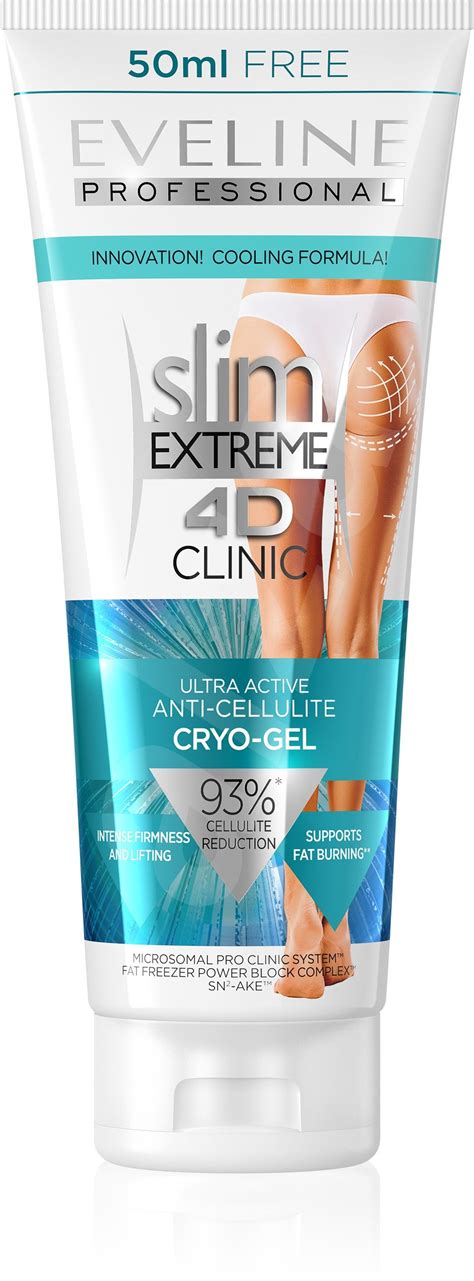 eveline cosmetics slim extreme 4d clinic anti cellulite cryo gel 250 ml telový gél trendy