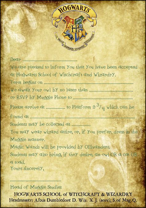 Harry Potter Hogwarts Birthday Party Invitations X 10 Cw Etsy