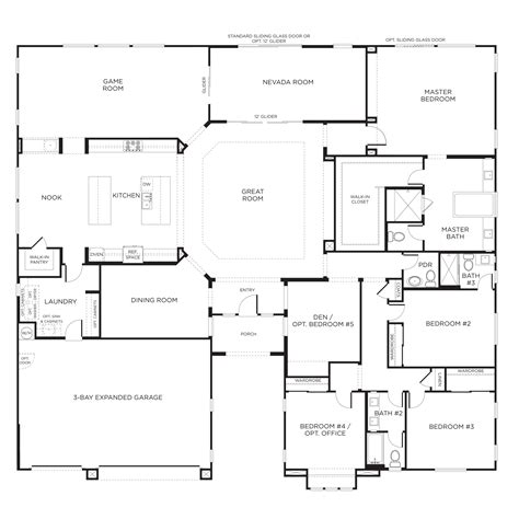 5 Bedroom House Plans Single Story Portraits Home Floor Design Plans