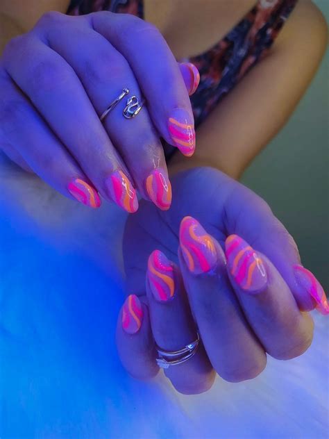 mis uñas neon con colores tendencia 2022 2023 🥰 manicura de uñas arte de uñas de gel