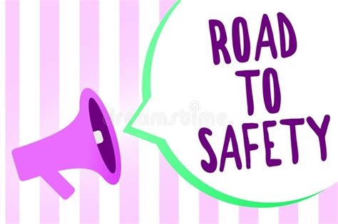 Text Sign Showing Road To Safety Conceptual Photo Secure Travel