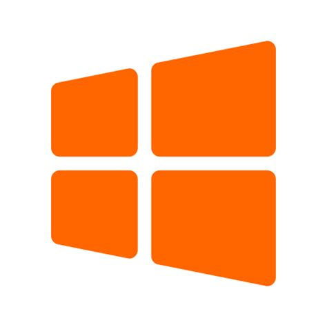 Icône Windows Symbole Png Orange