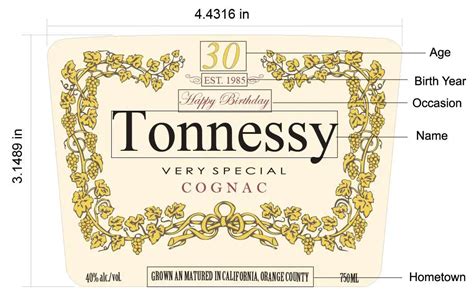 5 Hennessy Label Templates Printable Free Download