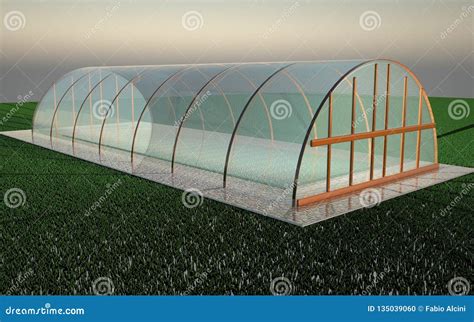 Greenhouse Over Green Grass Stock Illustration Illustration Of Grow