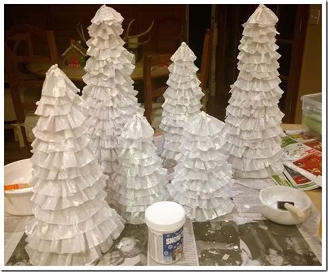 Crepe Paper Christmas Trees