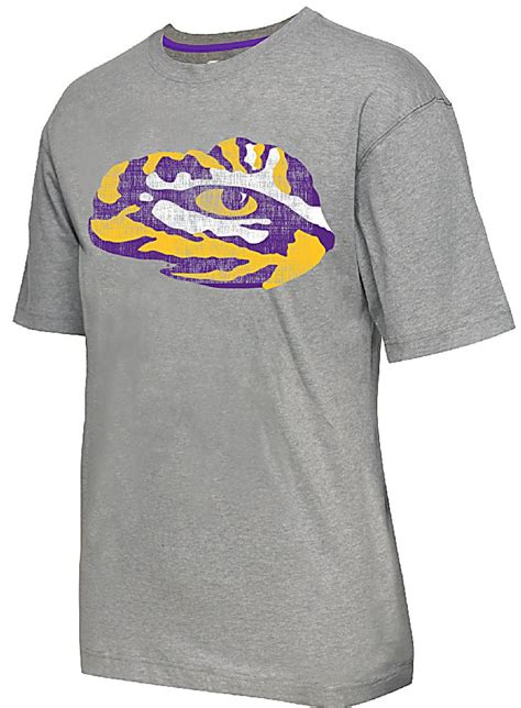 Lsu Tigers Mens Grey Colossal Short Sleeve T Shirt By Colosseum Lsu Tigers T Shirt Lsu
