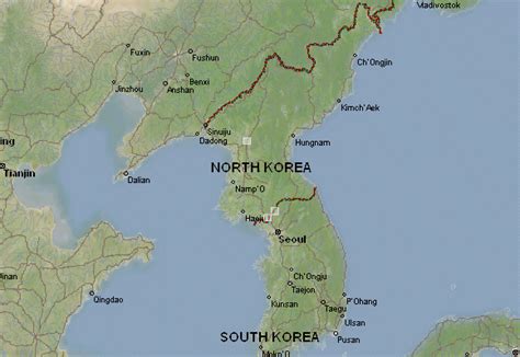 North Korea Terrain Map