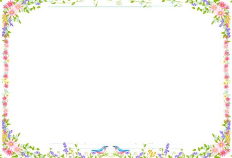 6 Best Images Of Flower Border Paper Printable Free Printable Writing