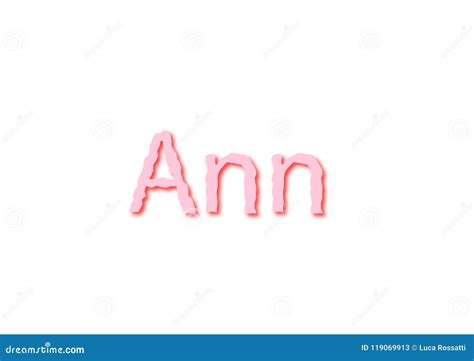 Illustration Name Ann Isolated In A White Background Stock Image