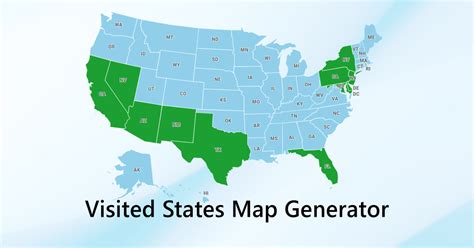 Interactive Visited States Map Builder