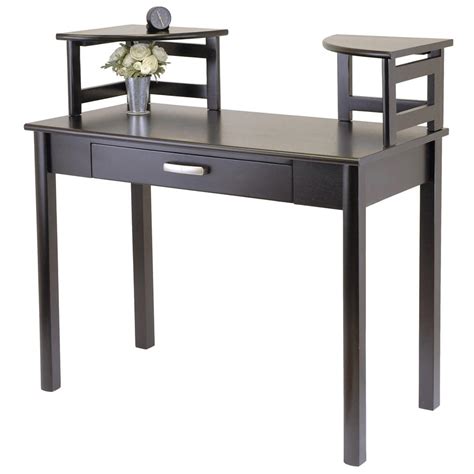 Winsome Liso Writing Desk With 2 Corner Hutch 163877