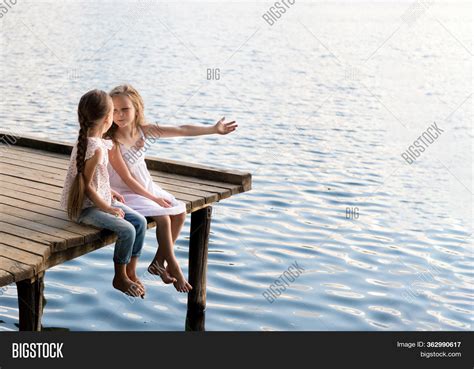 Two Little Girls Image And Photo Free Trial Bigstock