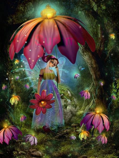 Fairy Under Flower Fantasy Kunst 3d Fantasy Fantasy World Fairy