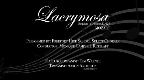 Lacrymosa Freeport High School Select Chorale Youtube