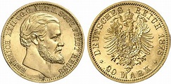 Heinrich XXII., 1859-1902. 20 Mark 1875. J. 254.