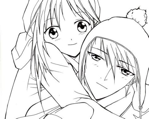 Anime Couple Color Colouring Pages Colouring Pages Anime Paper